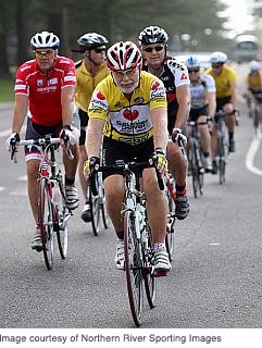 Gran Fondo - Riders leaving Byron