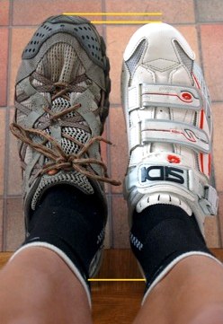 sports shoe vs cycle shoe fit